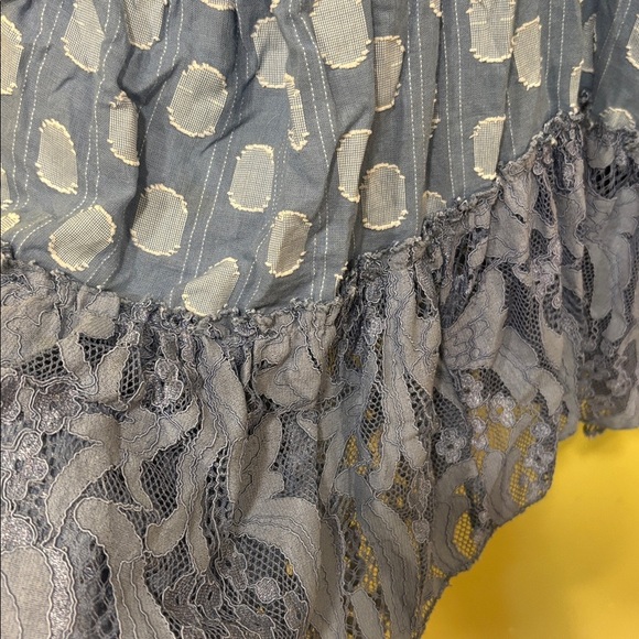 Lace Polka Dot Dress with Embroidered Floral - Picture 3 of 4